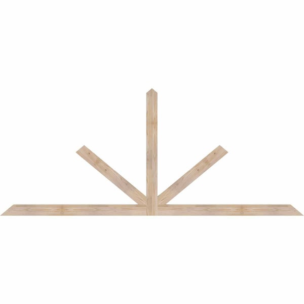 Ekena Millwork Saratoga Smooth Timber Gable Bracket, Douglas Fir, 96"W x 40"H x 1 1/2"D x 3 1/2"F, 10/12 Pitch GBW096X40X0204SAR00SDF - main